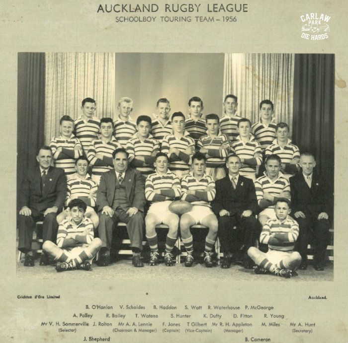 Auckland Rugby League Schoolboy Touring Team 1956